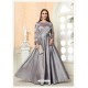 Glossy Grey Party Wear Gown for Girls