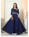 Sizzling Navy Blue Party Wear Gown for Girls