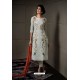 Scintillating Aqua Grey Embroidered Straight Salwar Suit