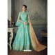 Fabulous Sky Blue Embroidered Designer Anarkali Suit