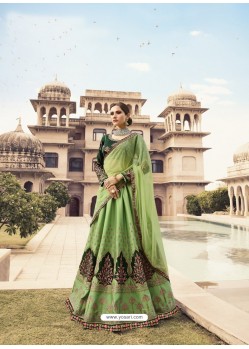 Trendy Green Heavy Embroidered Designer Lehenga Choli