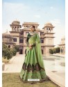 Trendy Green Heavy Embroidered Designer Lehenga Choli