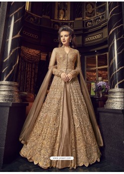 Fabulous Gold Embroidered Designer Salwar Suit