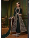 Trendy Dark Green Embroidered Designer Salwar Suit