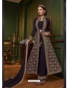 Fabulous Violet Embroidered Designer Salwar Suit