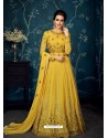 Scintillating Yellow Embroidered Designer Anarkali Suit
