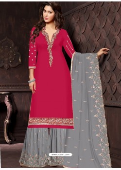 Ravishing Red Embroidered Designer Salwar Suit