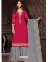 Ravishing Red Embroidered Designer Salwar Suit