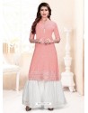 Peach South Cotton Readymade Kurti With Palazzo