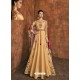 Cream Heavy Rayon Gold Fancy Embroidered Anarkali Suit