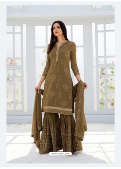 Trendy Mehendi Embroidered Designer Salwar Suit