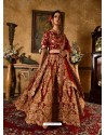 Trendy Maroon Heavy Embroidered Designer Lehenga Choli