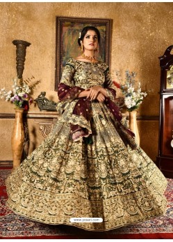 Classy Green Heavy Embroidered Designer Lehenga Choli