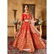 Awesome Red Heavy Embroidered Designer Lehenga Choli