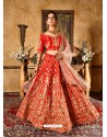 Awesome Red Heavy Embroidered Designer Lehenga Choli