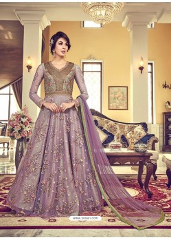 Fabulous Lavender Embroidered Designer Salwar Suit