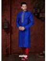 Dashing Royal Blue Kurta Pajama For Men