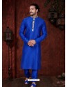 Dashing Royal Blue Kurta Pajama For Men