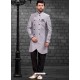 Classy Grey Indowestern Sherwani For Men