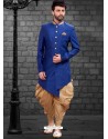 Dashing Royal Blue Indowestern Sherwani For Men