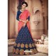 Classy Navy Blue Heavy Embroidered Designer Lehenga Choli