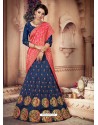 Classy Navy Blue Heavy Embroidered Designer Lehenga Choli