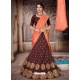 Awesome Brown Heavy Embroidered Designer Lehenga Choli