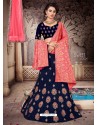 Classy Navy Blue Heavy Embroidered Designer Lehenga Choli