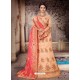 Awesome Peach Heavy Embroidered Designer Lehenga Choli