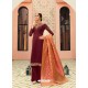 Ravishing Maroon Designer Palazzo Salwar Suit