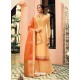 Awesome Light Orange Embroidered Designer Palazzo Salwar Suit