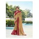 Camel Art Silk Embroidered Party Wear Saree