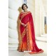 Red Art Silk Embroidered Party Wear Saree