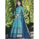 Ravishing Sky Blue Embroidered Designer Anarkali Suit