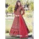 Ravishing Red Embroidered Designer Anarkali Suit
