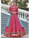 Ravishing Rani Embroidered Designer Anarkali Suit