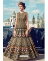 Trendy Green Party Wear Gown for Girls