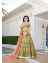 Fabulous Mehendi Embroidered Designer Anarkali Suit