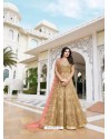 Scintillating Gold Embroidered Designer Anarkali Suit
