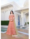 Fabulous Peach Designer Anarkali Suit