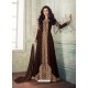 Scintillating Brown Embroidered Designer Anarkali Suit