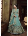 Fabulous Sky Blue Designer Anarkali Suit