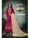 Scintillating Pink Embroidered Palazzo Salwar Suit
