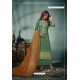 Awesome Green Embroidered Palazzo Salwar Suit