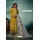 Scintillating Mustard Embroidered Palazzo Salwar Suit