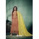 Scintillating Peach Embroidered Palazzo Salwar Suit