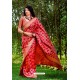 Classy Pink And Magenta Silk Wedding Party Wear Saree