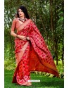 Classy Pink And Magenta Silk Wedding Party Wear Saree