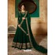 Awesome Dark Green Embroidered Designer Anarkali Suit