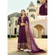Fabulous Purple Embroidered Designer Anarkali Suit